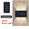 Solar Outdoor Garden Light Up And Down Glowing Atmosphere Wall Lamp Courtyard Street Landscape Garden Decorative Light