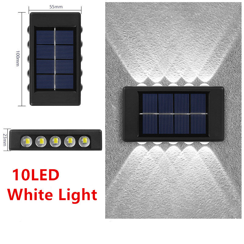 Solar Outdoor Garden Light Up And Down Glowing Atmosphere Wall Lamp Courtyard Street Landscape Garden Decorative Light