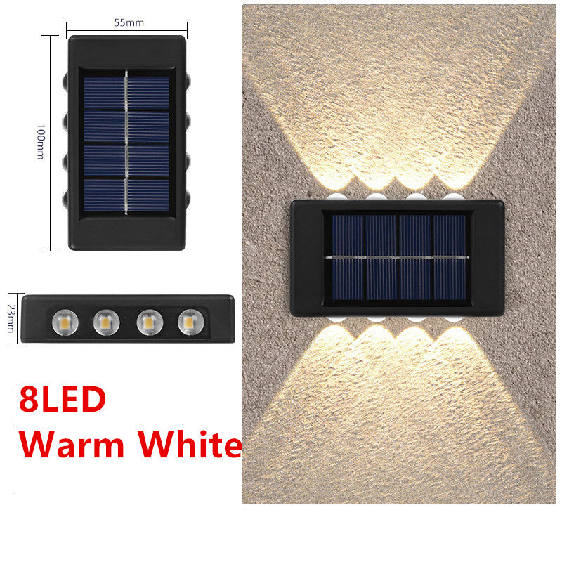 Solar Outdoor Garden Light Up And Down Glowing Atmosphere Wall Lamp Courtyard Street Landscape Garden Decorative Light